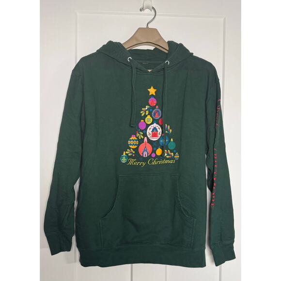 Biltmore Tops - BILTMORE Christmas Hoodie Green Adult Size LARGE Tree Ornaments
